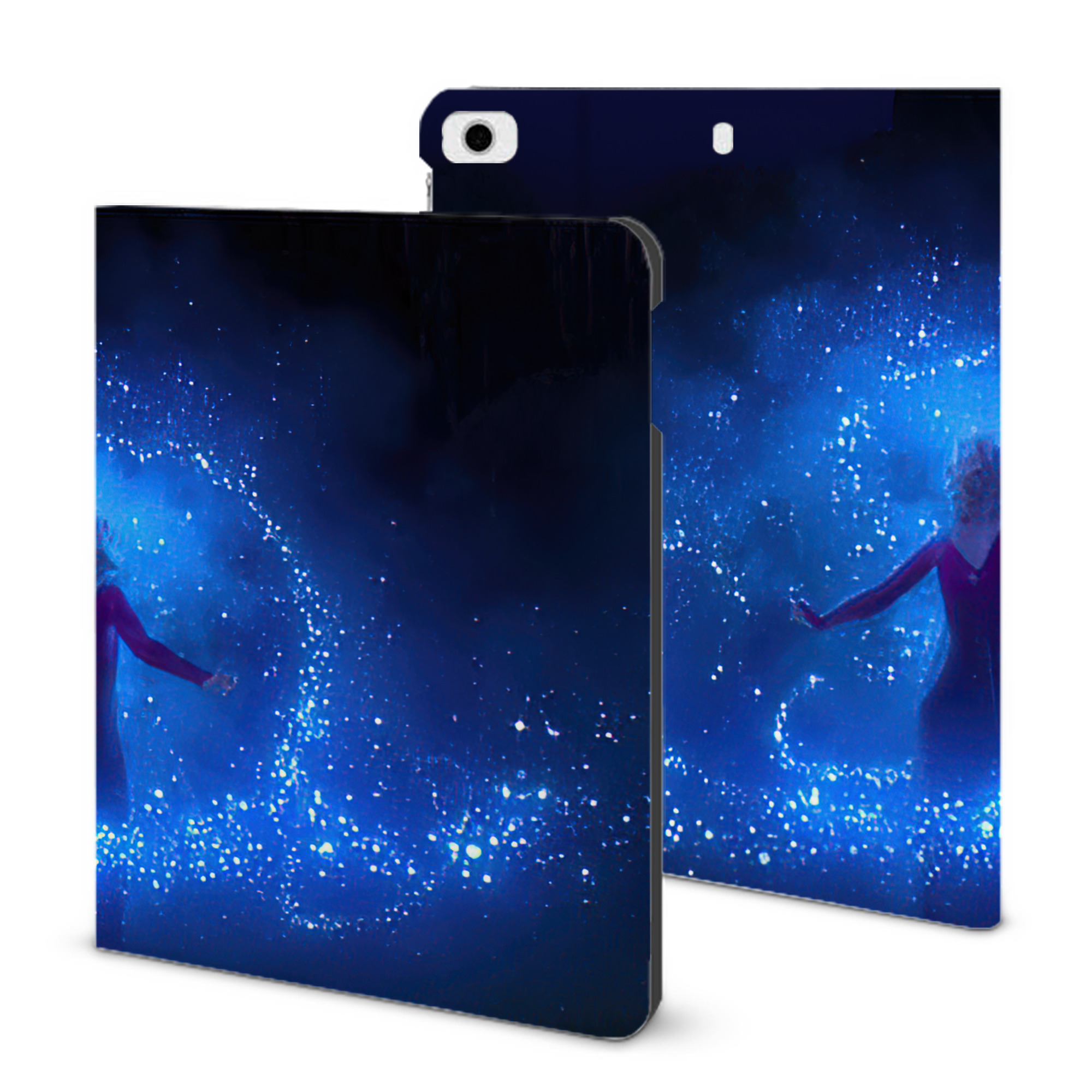 （画像用） アナと雪の女王 アンナ エルサ Frozen Anna Elsa IPad ケース ブック型 PUレザー TPU 耐衝撃 軽量 薄型 ペン収納なし 全面保護 IPad 各モデル対応